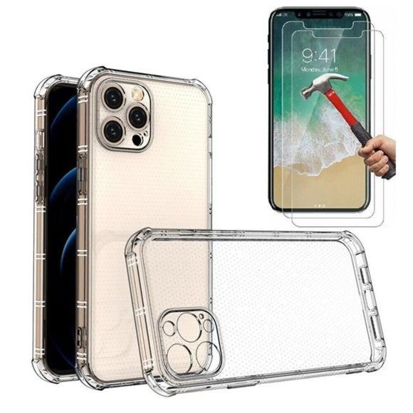Phone Case +2PK Screen Protector iPhone 14 Pro Max 13 12 11 XR XS SE 6S 7 8 Plus - Picture 1 of 10